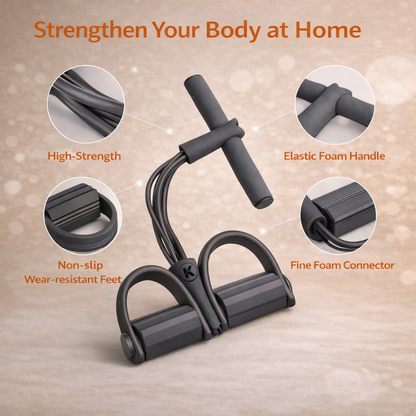 Kynex 6-Tube Pedal Trainer – Full-Body Home Workout Made Easy